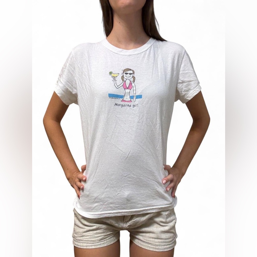 Margarita Girl Graphic Tee - White